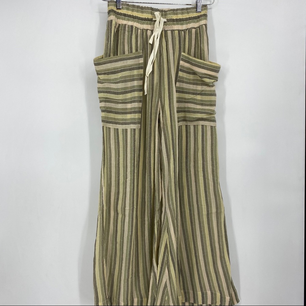 Free People Wide Leg Beach Pants Stripe
